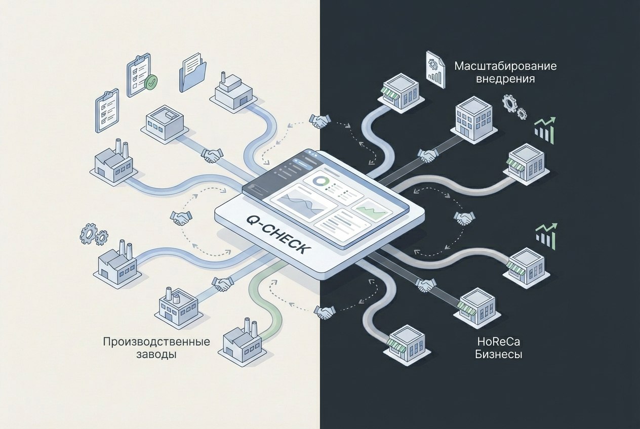 Интерфейс цифровой платформы Q-CHECK для контроля качества на производстве